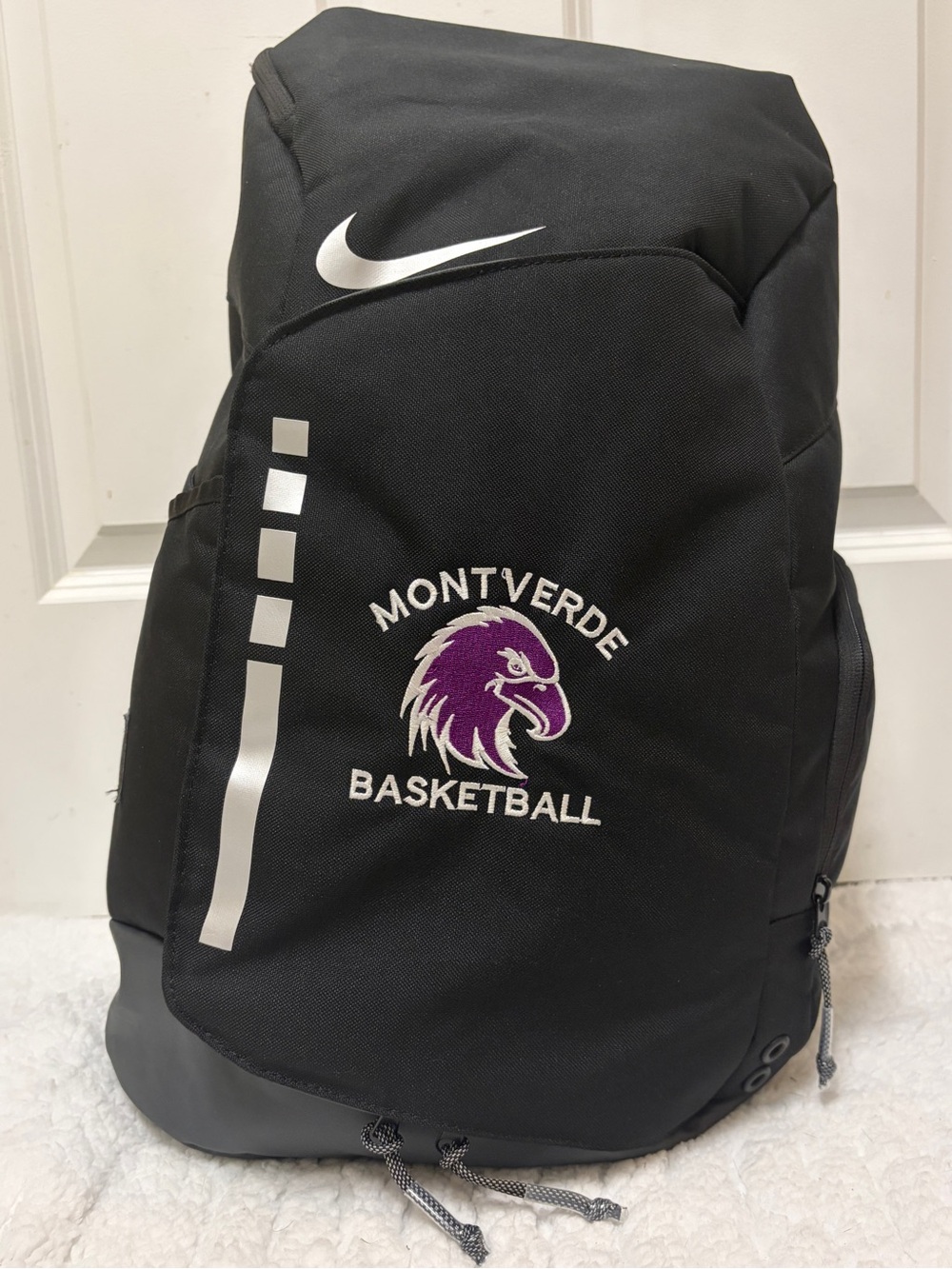 Nike Black Backpack with Purple Montverde Basketball Logo